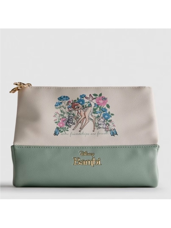 Disney Handbags - Disney/Primark NWT Bambi DTwo-Tone Cosmetic Pouch - Cream & Sage